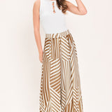 LATTE RIBBON RHAPSODY WOVEN WIDE LEG PANTS