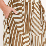 LATTE RIBBON RHAPSODY WOVEN WIDE LEG PANTS