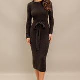 BE GOOD TO ME SWEATER MIDI DRESS