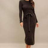 BE GOOD TO ME SWEATER MIDI DRESS
