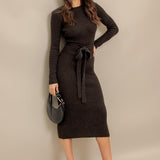 BE GOOD TO ME SWEATER MIDI DRESS