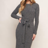 BE GOOD TO ME SWEATER MIDI DRESS