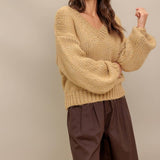 EARTHY TOUCH SWEATER KNIT TOP