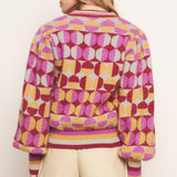 CHEER YOU ON JACQUARD SWEATER TOP
