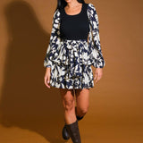 ALL MY LIFE SWEATER WOVEN MINI DRESS