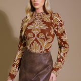 WARM AFTERNOONS JACQUARD SWEATER TOP