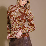 WARM AFTERNOONS JACQUARD SWEATER TOP