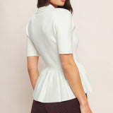 SWEET SERENADE CREAM WOVEN TOP