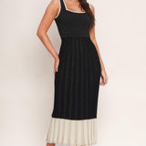 NOIR ÉCLAT SWEATER KNIT MIDI DRESS