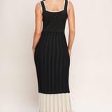 NOIR ÉCLAT SWEATER KNIT MIDI DRESS