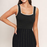 NOIR ÉCLAT SWEATER KNIT MIDI DRESS