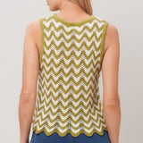 SUNSET STITCH CROCHET KNIT TOP