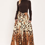 AMBER SPOT SERENADE SWEATER WOVEN MAXI DRESS