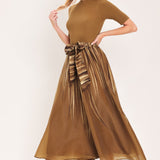 GOLDEN QUILL ROMANCE MIDI DRESS