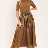 GOLDEN QUILL ROMANCE MIDI DRESS