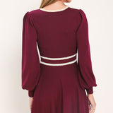 MERLOT IVORY MOMENT SWEATER MINI DRESS