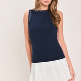 NAUTICAL GLOW STORY SWEATER KNIT TOP