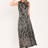 Paisley Jacquard Sweater Knit Midi Dress