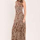 Paisley Jacquard Sweater Knit Midi Dress