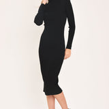 POLISHED MOMENTS TURTLENECK SWEATER MIDI DRESS