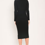 POLISHED MOMENTS TURTLENECK SWEATER MIDI DRESS