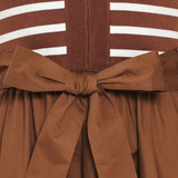 ESPRESSO SAILOR SWEATER WOVEN MIDI DRESS