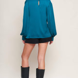 GARDEN SENSATION SATIN TOP