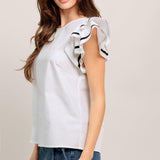 NICE AS CAN BE WOVEN TOP