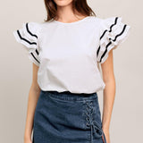 NICE AS CAN BE WOVEN TOP