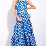 SUMMER JOURNEY WOVEN TOP AND SKIRT SET
