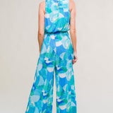 MARITIME MUSE WOVEN PLISSE TOP AND PANT SET
