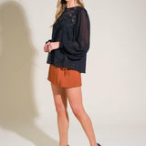 WEEKEND WANDERER WOVEN TOP