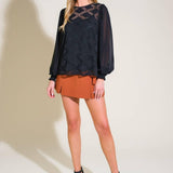 WEEKEND WANDERER WOVEN TOP