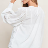 WEEKEND WANDERER WOVEN TOP