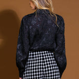 INCREDIBLE LOVE JACQUARD WOVEN TOP
