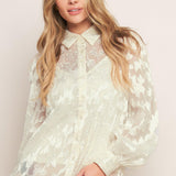 INCREDIBLE LOVE JACQUARD WOVEN TOP