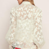 INCREDIBLE LOVE JACQUARD WOVEN TOP