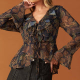 SECRET GARDEN WOVEN TOP