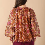 SUNSET STROLL WOVEN TOP