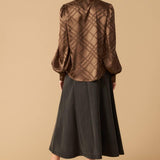 THE ART OF BALANCE WOVEN SATIN TOP