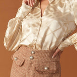 THE ART OF BALANCE WOVEN SATIN TOP
