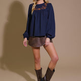 ENCHANTED TO MEET WOVEN TOP