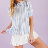 LOVE LETTERS WOVEN TOP