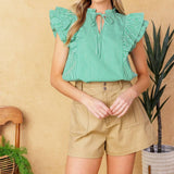 RIVIERA RETREAT WOVEN TOP