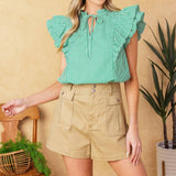 RIVIERA RETREAT WOVEN TOP