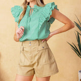 RIVIERA RETREAT WOVEN TOP