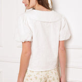 WHAT WILL BE EYELET WOVEN TOP