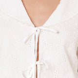 WHAT WILL BE EYELET WOVEN TOP