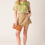 DISTANT ECHOES GREEN WOVEN SHIRT