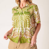 DISTANT ECHOES GREEN WOVEN SHIRT